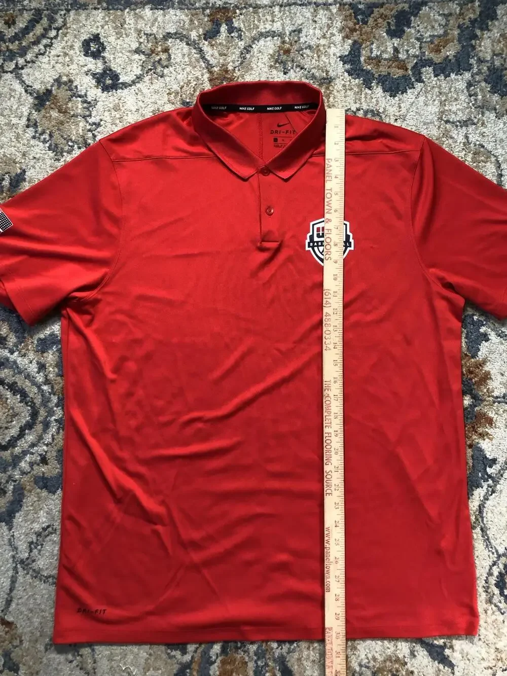 USA Basketball Polo Shirt Mens XL Red Nike Golf Dri-FIT Performance Top